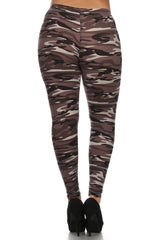 Niobe Clothing Camo Design Plus Size Leggings - leggings