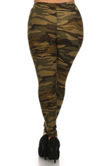 Army Design Plus Size Leggings leggings- Niobe Clothing
