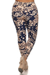 Niobe Clothing Luxurious Paisley Design Plus Size Leggings - leggings