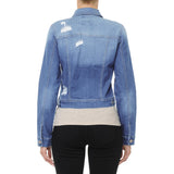 Classic Crop Vintage Distressed Denim Jacket Jackets- Niobe Clothing