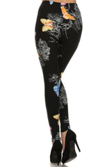 Vibrant Butterfly Design Leggings leggings- Niobe Clothing