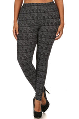 Niobe Clothing Graphite Design Plus Size Leggings - leggings