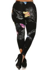 Vibrant Butterfly Design Leggings leggings- Niobe Clothing