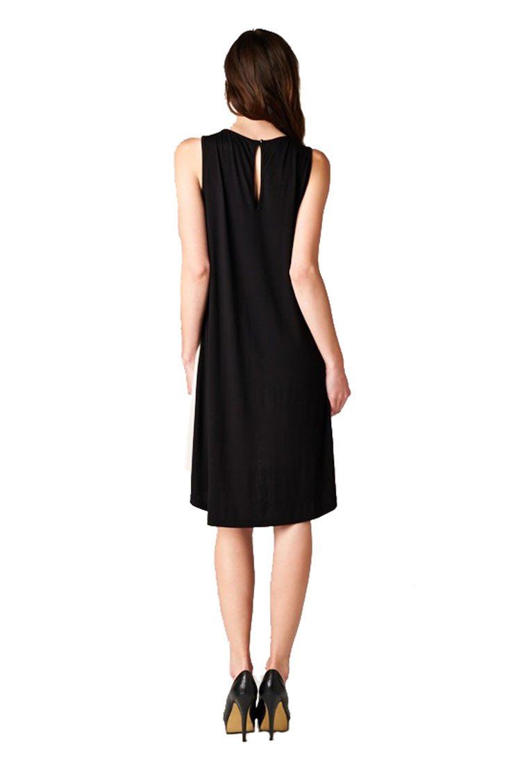 Niobe Clothing Sleeveless Laced Colorblocked Hi Lo Lined Mini Dress - dress