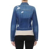 Classic Crop Vintage Distressed Denim Jacket Jackets- Niobe Clothing