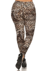 Niobe Clothing Cheetah Animal Design Plus Size Leggings - leggings
