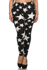 Niobe Clothing Constellation Design Plus Size Leggings - leggings