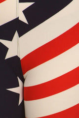 Niobe Clothing Stars & Stripes Design Plus Size Capri Leggings - leggings