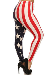 Niobe Clothing Patriotic Design Plus Size Leggings - leggings