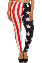 Niobe Clothing Patriotic Design Plus Size Leggings - leggings