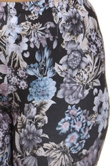 Niobe Clothing Floral Design Plus Size Capri Leggings - leggings