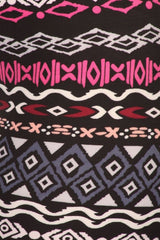 Niobe Clothing Pink Multi Plus Size Leggings - leggings