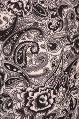 Niobe Clothing Black/White Paisley Design Plus Size Leggings - leggings