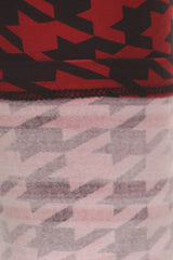 Black Burgundy Geo Design Leggings leggings- Niobe Clothing