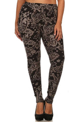 Niobe Clothing Baroque Me Design Plus Size Leggings - leggings
