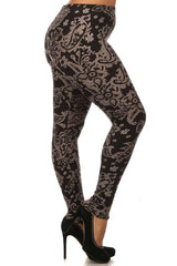 Niobe Clothing Baroque Me Design Plus Size Leggings - leggings