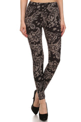 Niobe Clothing Baroque Me Graphic Print Lined Leggings - leggings