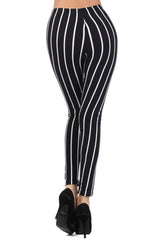 Niobe Clothing Pinstripe Design Leggings - leggings