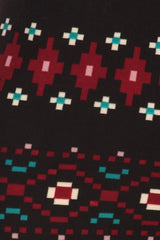 Black Multi Pixel Snowflake Design Leggings leggings- Niobe Clothing