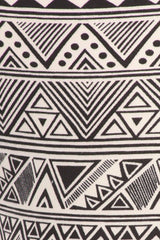 Niobe Clothing Black Cream Tribal Design Plus Size Leggings - leggings