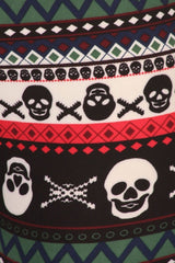 Niobe Clothing Multicolor Skull Design Plus Size Leggings - leggings
