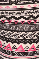 Niobe Clothing Pink Sand Aztec Design Plus Size Leggings - leggings