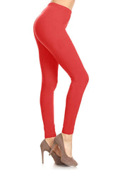 Solid High Waist Soft Lined Leggings leggings- Niobe Clothing