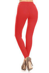 Solid High Waist Soft Lined Leggings leggings- Niobe Clothing