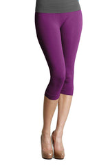 Seamless Nylon Capri Leggings leggings- Niobe Clothing