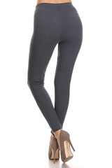 Solid High Waist Soft Lined Leggings leggings- Niobe Clothing