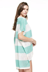 Striped Kimono Cardigan Cover Up Cardigans- Niobe Clothing
