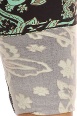 Niobe Clothing Mint Baroque Me Design Plus Size Leggings - leggings