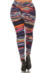 Niobe Clothing Warm Desert Sand Design Plus Size Leggings - leggings