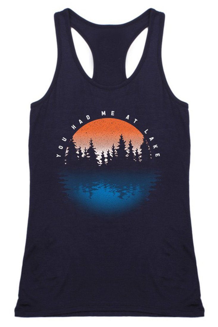 Niobe Clothing You Had Me At Lake Racerback Tank Top - g_tanktops