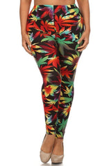 Niobe Clothing Tropical Rainforest Design Leggings - leggings