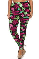 Niobe Clothing Hot Rainforest Design Plus Size Leggings - leggings