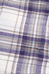 Niobe Clothing Navy/White Plaid Design Infinity Loop Scarf - Scarves