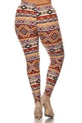 Niobe Clothing Safari Design Plus Size Leggings - leggings