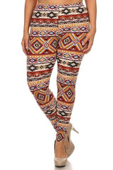 Niobe Clothing Safari Design Plus Size Leggings - leggings