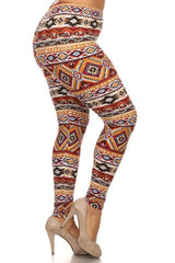Niobe Clothing Safari Design Plus Size Leggings - leggings