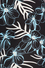 Deep Plumeria Design Plus Size Leggings leggings- Niobe Clothing