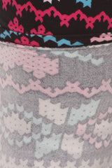 Niobe Clothing Pink Multi Hearts Design Plus Size Leggings - leggings