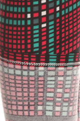Red Green Pixel Design Leggings leggings- Niobe Clothing