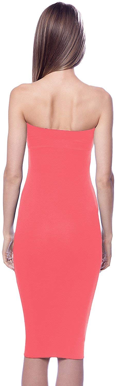 DNA Solid Color Strapless Bodycon Mini Tube Dress - sb_dresses