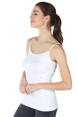 Nikibiki Nylon Long Spaghetti Strap Tank Top Camisole - Tops