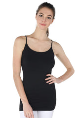 Nikibiki Nylon Long Spaghetti Strap Tank Top Camisole - Tops