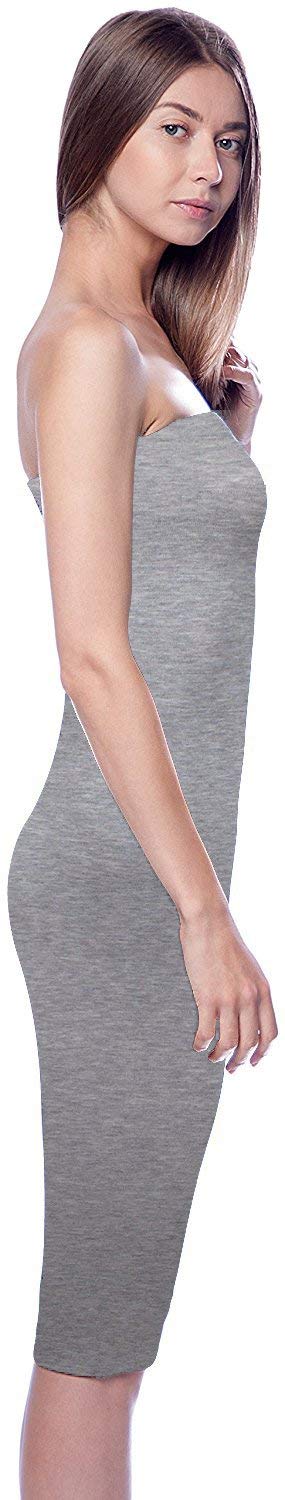 DNA Solid Color Strapless Bodycon Mini Tube Dress - sb_dresses