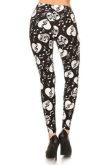 Music Lover Graphic Print Leggings leggings- Niobe Clothing