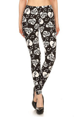 Music Lover Graphic Print Leggings leggings- Niobe Clothing