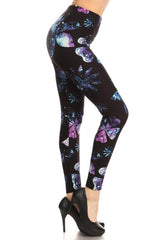 Niobe Clothing Floral Galaxy Design Leggings - leggings